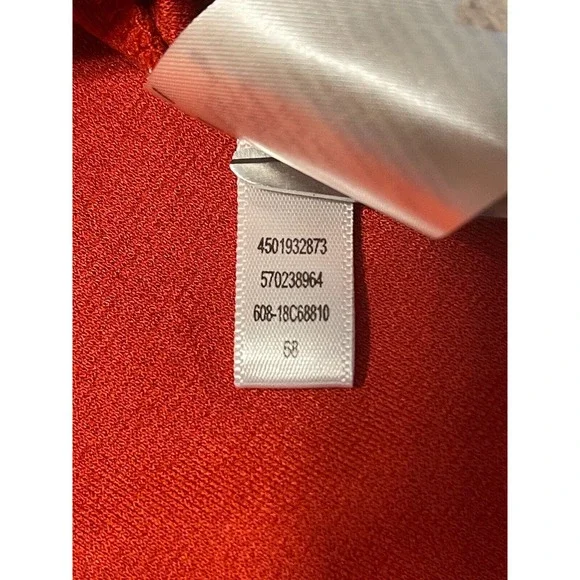 Chico's 2P (LP/12) Embroidered Burnt Orange Boho 3/4 Sleeve Shirt Sequins *Read - Picture 12 of 12